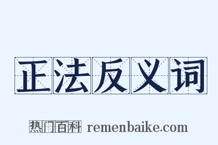 正法反义词是什么意思的图片